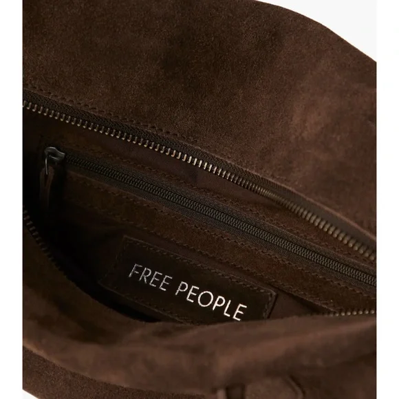 Free People Dark Brown Suede Shoulder Bag - Picture 4 of 9